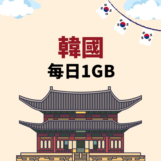 【韓國eSIM】每日1GB