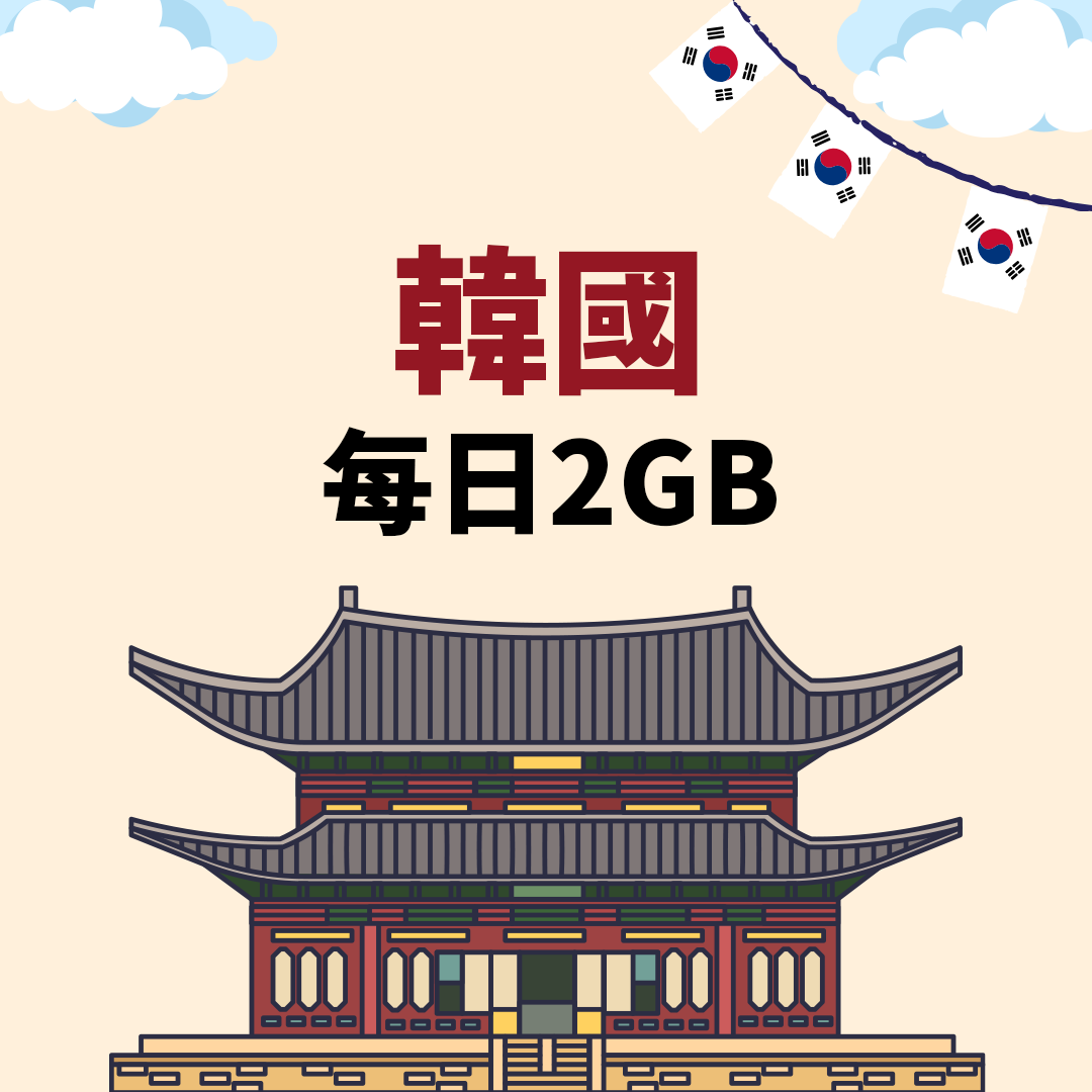 【韓國eSIM】每日2GB