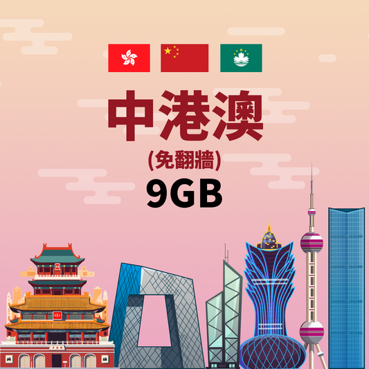 eSIM中港澳9GB